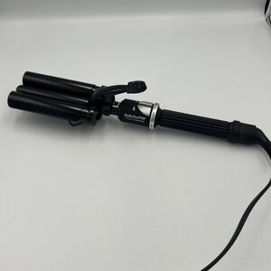 BABYLISS PRO PORCELAIN CERAMIC TRIPLE BARREL WAVER Beach Wave Hair Tool EUC Work